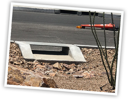 Water Harvesting Features on the Grant Road Improvement Project.